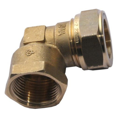 Угольник 90 15-1/2", General Fittings 1N00 22, обжим-резьба, вн., латунь