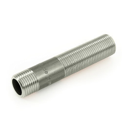 Сгон 1/2"-1/2", General Fittings 2600 96, резьба-резьба, нар., латунь (никель), L75