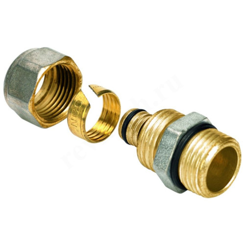 Переходник 20-1/2", Henco S, обжим-резьба, нар., латунь