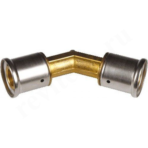 Угольник 45° 26-26, Henco P, 27, пресс-пресс, латунь