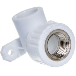 Водорозетка 20-1/2", RTP, пайка-резьба, вн., полипропилен, белый