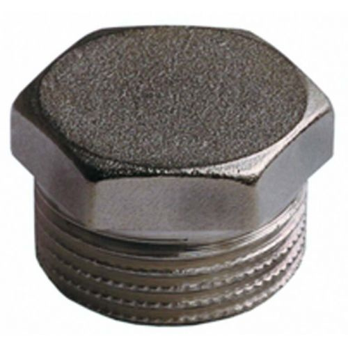 Заглушка 1", General Fittings 2600 40, резьба, нар., латунь (никель)