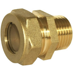 Переходник 40-1 1/2", Stahlmann EF, обжим-резьба, нар., латунь