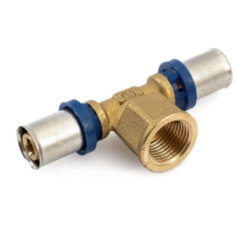 Тройник 20-3/4"-20, General Fittings 5T00, 12, пресс-резьба, вн., латунь