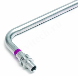 Трубка Г-образная 20-15, Rehau RAUTITAN, надв.гильза-труба, сталь нержавеющая, L250