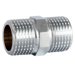Ниппель 3/4"-3/4", General Fittings 2600 F3, резьба-резьба, нар., латунь (хром), удлиненный