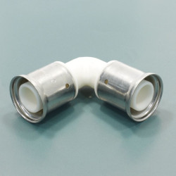 Угольник 90° 26-26, Henco PKW, 1, пресс-пресс, PVDF