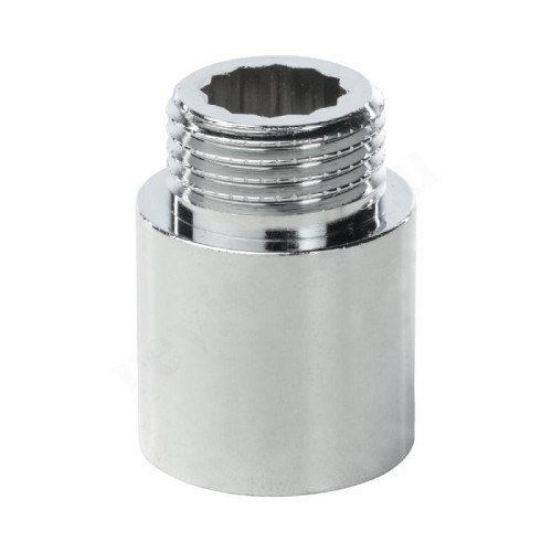 Удлинитель 1/2"-1/2", General Fittings 2600 D8, резьба-резьба, вн.- нар., латунь (хром), L25, усилен
