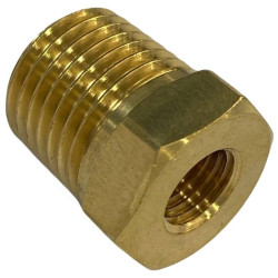 Футорка 1/4"-1/16", Ридан, резьба-резьба, нар.-вн., латунь