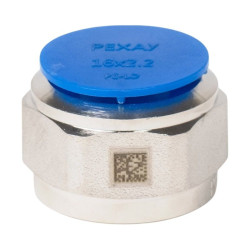 Резьбозажимное 16 x 2.2-3/4", Рехау FLEX/PINK, обжим-резьба, вн., латунь (никель) евроконус