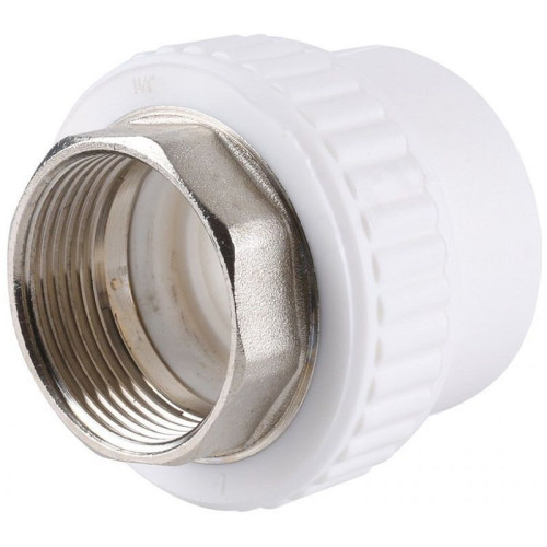 Переходник 110-4", Valfex Standard, пайка-резьба, вн., полипропилен, белый, под ключ