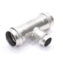 Тройник 28-18-28, WAAG Heavy Inox, пресс-пресс, сталь нержавеющая