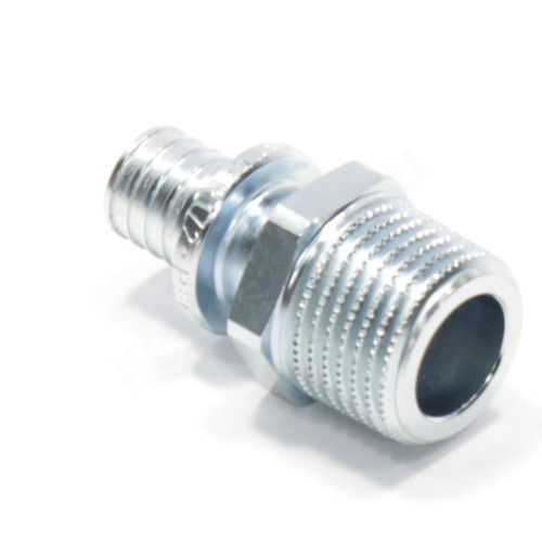 Переходник 14-1/2", Rehau RAUTHERM, надв.гильза-резьба, нар., латунь (цинк)