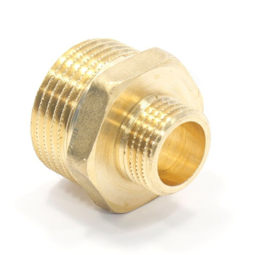 Ниппель 1"-1/2", General Fittings 2600 03, резьба-резьба, нар., латунь