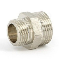 Ниппель 1/2"-1/2", Henco N 04, резьба-резьба, нар., латунь
