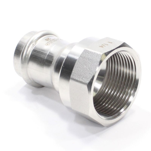 Переходник 28-1 1/4", WAAG Heavy Inox, пресс-резьба, вн., сталь нержавеющая