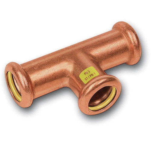 Тройник 35-35-28, Sanha Press Gas, 10130, пресс-пресс, медь