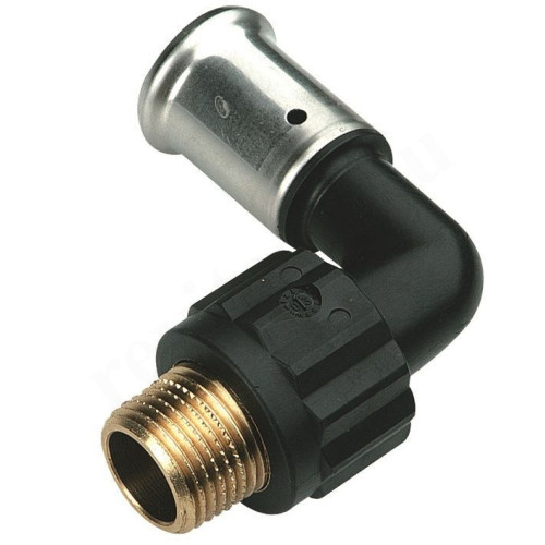 Угольник 90° 63-2", Henco PK, 5, пресс-резьба, нар., PVDF