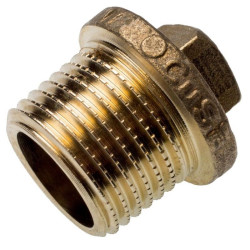 Заглушка 1 1/4", Sanha PURAFIT 3290, резьба, нар., бронза