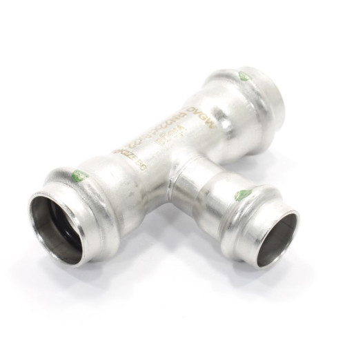 Тройник 22-18-22, Viega Sanpress Inox, 2318, пресс-пресс, сталь нержавеющая