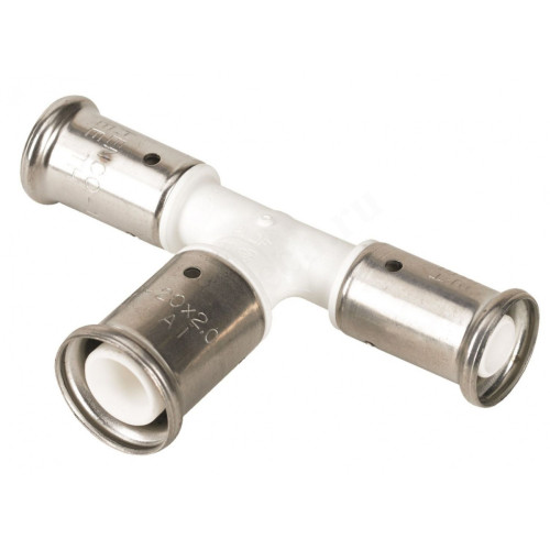 Тройник 16-20-16, Henco PKW, 12, пресс-пресс, PVDF