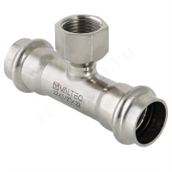 Тройник 28-1"-28, Valtec VT.INOX-PRESS, пресс-резьба, вн., сталь нержавеющая