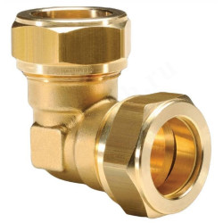 Угольник 90 18-18, General Fittings 1N00 20, обжим-обжим, латунь