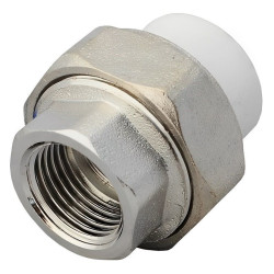 Американка 20-1/2", RTP, пайка-резьба, вн., полипропилен, белый