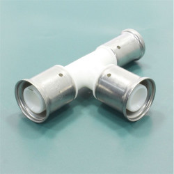 Тройник 26-26-20, Henco PKW, 11, пресс-пресс, PVDF