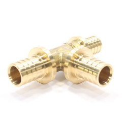 Тройник 25-25-20, WAAG Axial, надв.гильза-надв.гильза, латунь