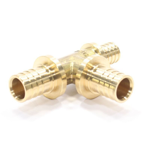 Тройник 25-25-20, WAAG Axial, надв.гильза-надв.гильза, латунь