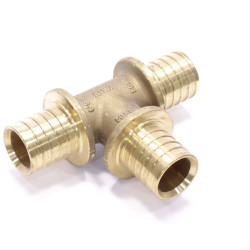 Тройник 50-50-50, Rehau RAUTITAN, MX, надв.гильза-надв.гильза, латунь