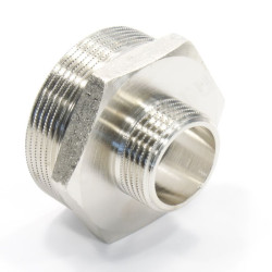 Ниппель 2"-1", General Fittings 2600 03, резьба-резьба, нар., латунь (никель)