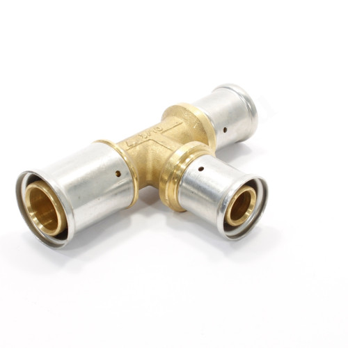 Тройник 32-26-26, Henco P, 11, пресс-пресс, латунь