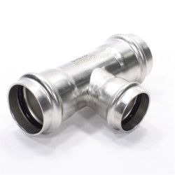 Тройник 42-35-42, WAAG Heavy Inox, пресс-пресс, сталь нержавеющая