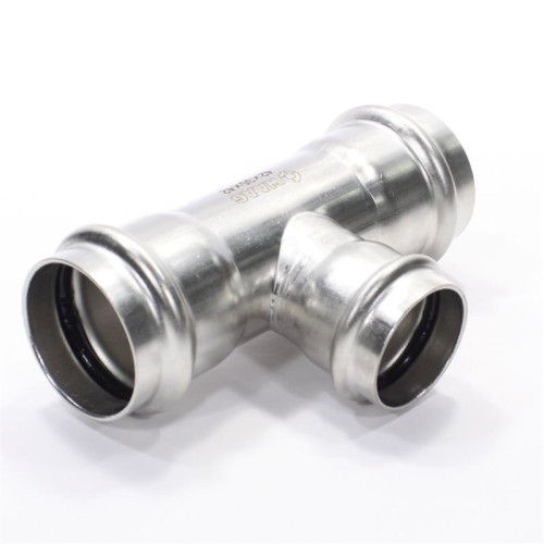 Тройник 42-35-42, WAAG Heavy Inox, пресс-пресс, сталь нержавеющая