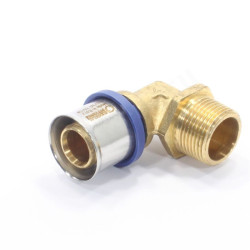 Угольник 90° 26-3/4", General Fittings 5T00, 21, пресс-резьба, нар., латунь