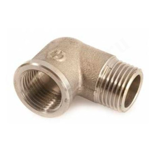 Угольник 90° 3/4"-3/4", General Fittings 2700 F8, резьба-резьба, вн.- нар., латунь (никель)