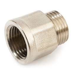 Удлинитель 1/2"-1/2", General Fittings 2600 F7, резьба-резьба, вн.- нар., латунь (никель), L10