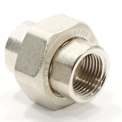 Американка 1/2"-1/2", General Fittings 2700 A7, резьба-резьба, вн., латунь (никель)