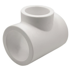 Тройник 50-40-50, RTP, пайка-пайка, полипропилен, белый