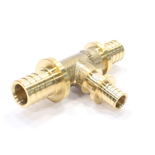 Тройник 25-16-20, WAAG Axial, надв.гильза-надв.гильза, латунь