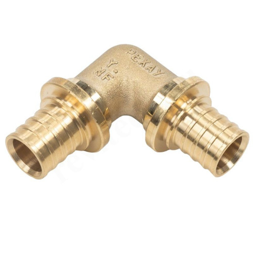 Угольник 90 32-32, Рехау RAUTITAN MX, надв.гильза-надв.гильза, латунь