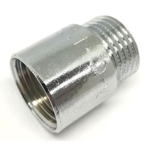 Удлинитель 1/2"-1/2", General Fittings 2600 F6, резьба-резьба, вн.- нар., латунь (хром), L20