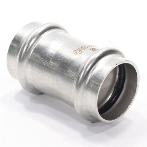 Муфта 28-28, WAAG Heavy Inox, пресс-пресс, сталь нержавеющая