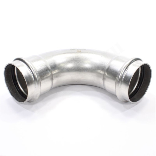 Отвод 90 54-54, WAAG Heavy Inox, пресс-пресс, сталь нержавеющая