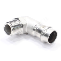 Отвод 90 18-1/2", WAAG Heavy Inox, пресс-резьба, нар., сталь нержавеющая