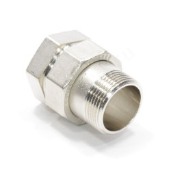 Американка 1 1/4"-1 1/4", General Fittings 2700 I2, резьба-резьба, вн.- нар., латунь (никель)