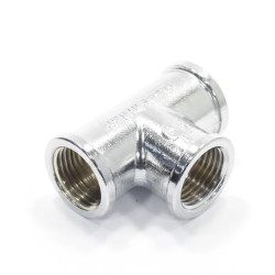 Тройник 1/2"-1/2"-1/2", General Fittings 2700 14, резьба-резьба, вн., латунь (хром)
