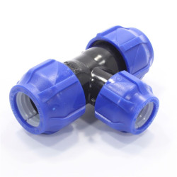 Тройник 25-20-25, Valfex, обжим-обжим, PP-R, для ПНД труб